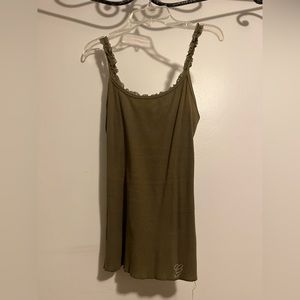 G by Guess green lace spaghetti strap ribbed tank